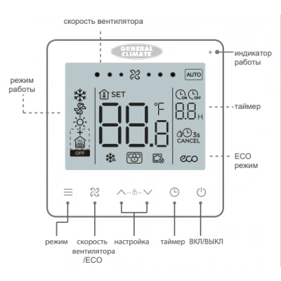 Пульт управления GENERAL CLIMATE GR-210UT-MD (ЖК, универсальный 2/4х труб., Modbus) 14000V16RA9Q36 Пульт управления GENERAL CLIMATE GR-210UT-MD (ЖК, универсальный 2/4х труб., Modbus) 14000V16RA9Q36